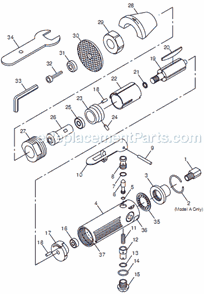 Part Location Diagram of CA157941 Chicago Pneumatic Spindle (Model C)